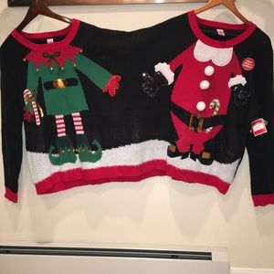Two person holiday ugly Christmas sweater
